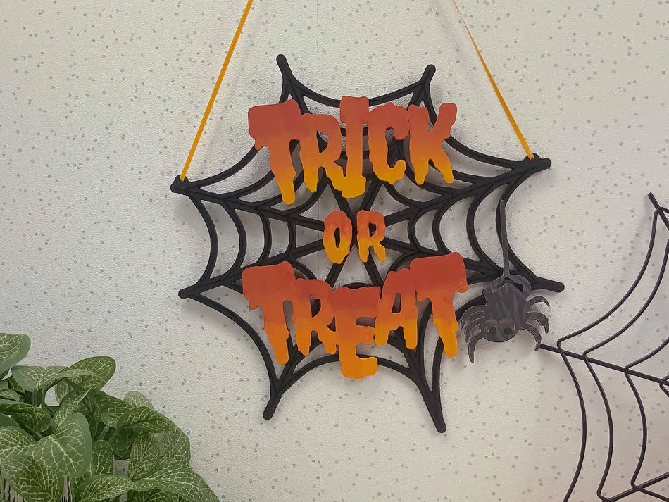 Trick or Treat Hand Painted Halloween Wall Sign