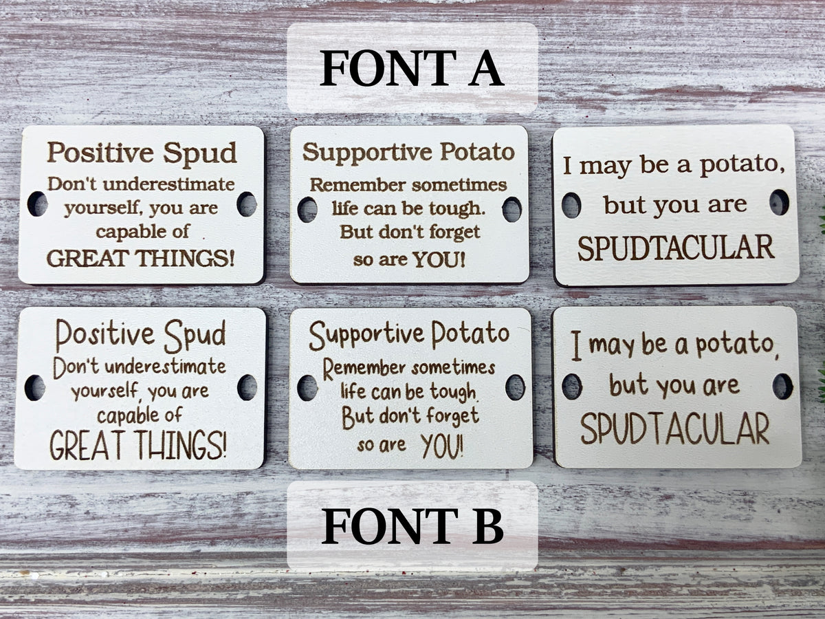 Positive Potato Engraved Signs - Crafted for Positivity and Joy