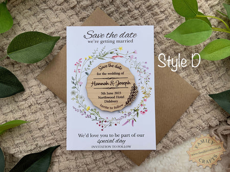 Custom Wedding Save the Date Magnets - Style D