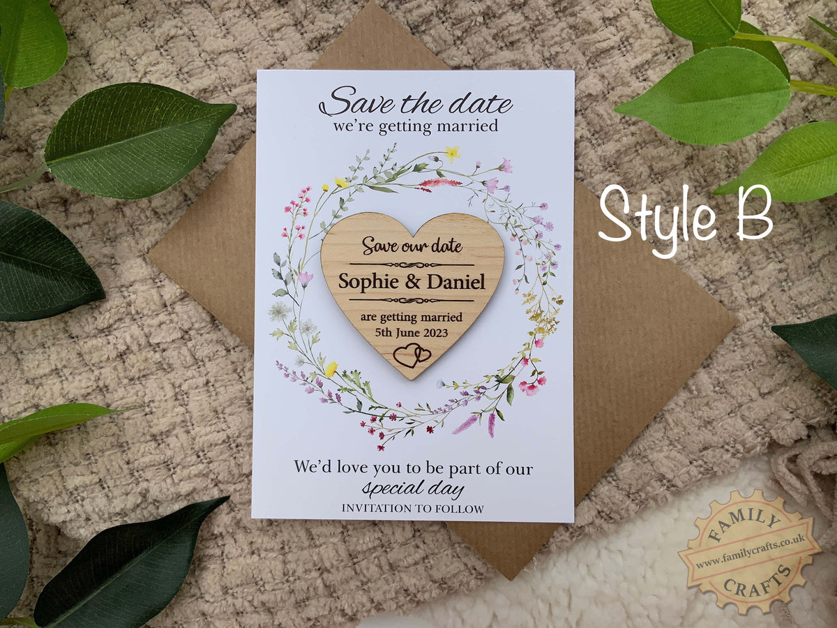 Personalised Wedding Save the Date - Style B
