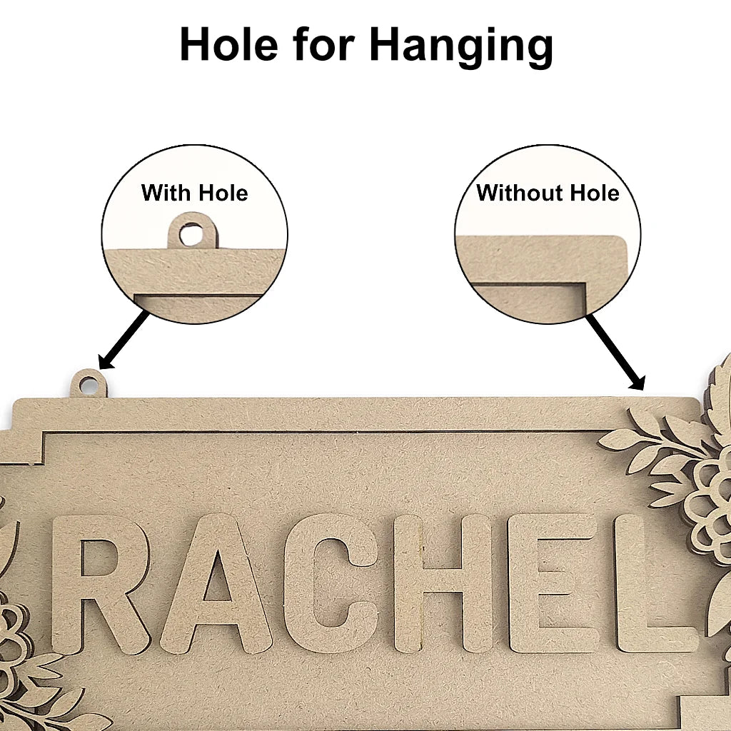name sign holes for hanging