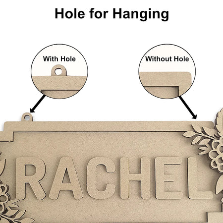 name sign holes for hanging