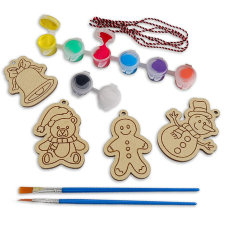 Kids Christmas Painting Craft Kit - Create Seasonal Garland Family Crafts