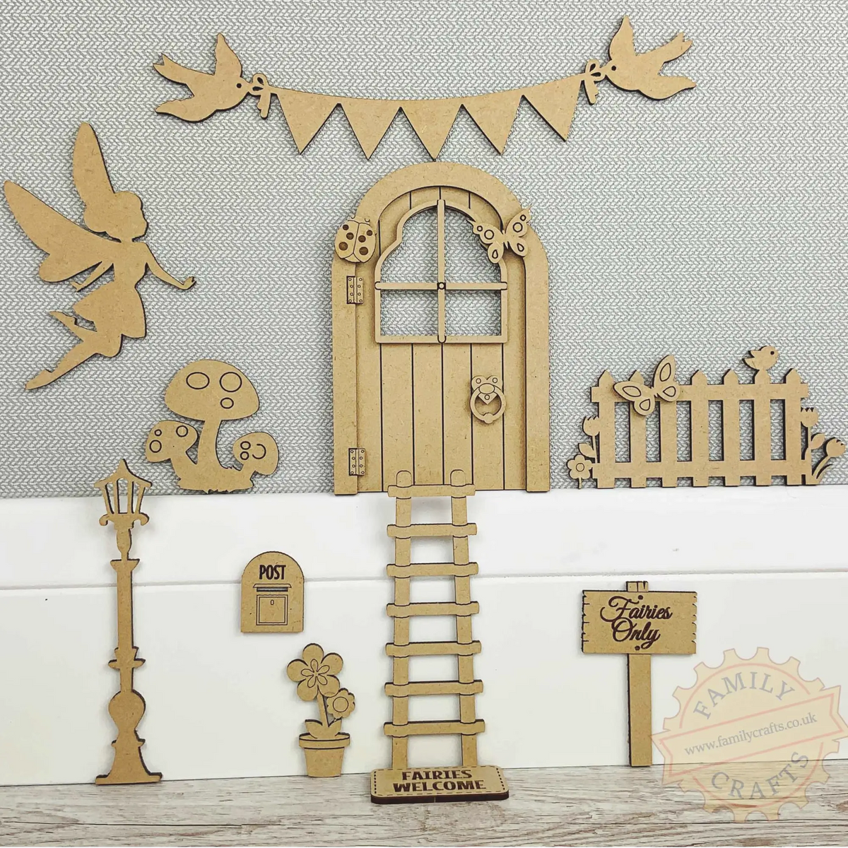 Ornate Layered Fairy Door Craft Kit with Deluxe Accessories