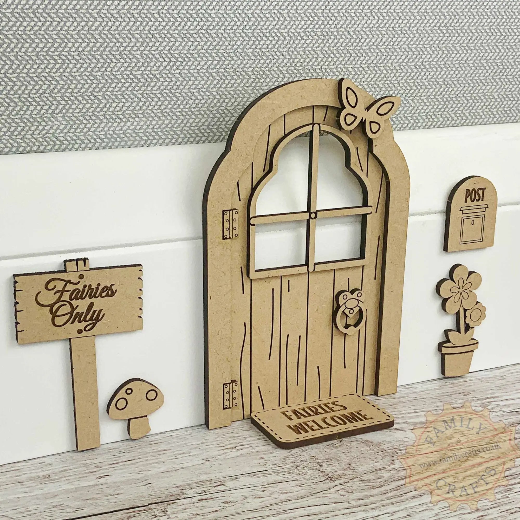 Ornate Layered Fairy Door Craft Kit with Standard Accessories