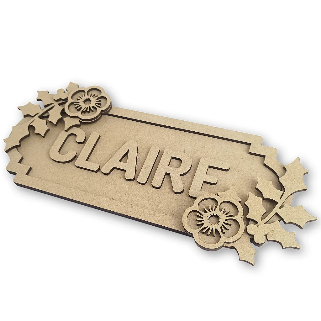 personalised holly name sign