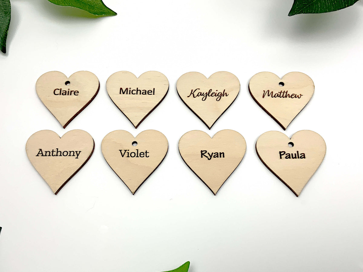 Customised Wooden Hearts