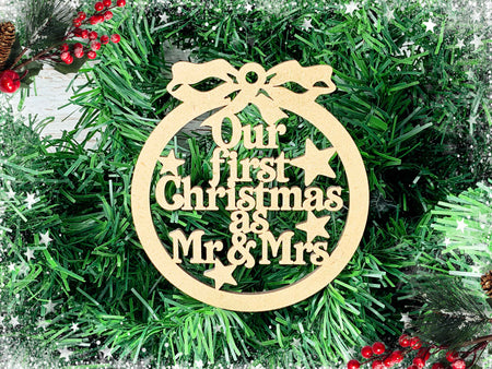 First Christmas Married Bauble