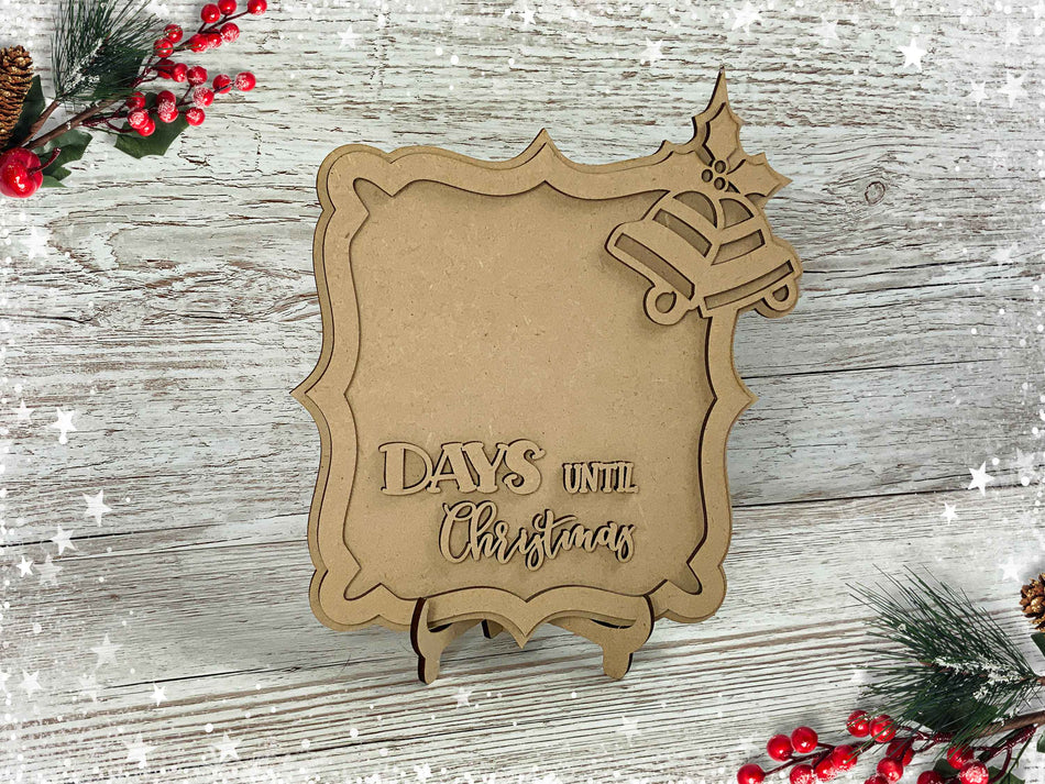 Ornate Countdown to Christmas Plaque