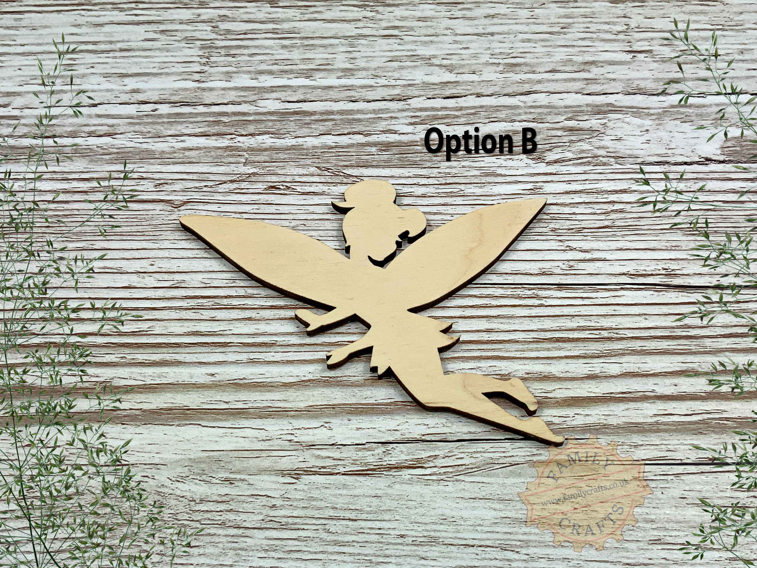 Fairy Silhouette Craft Shapes - Option B