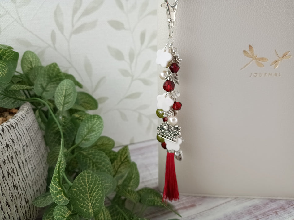 Christmas Themed Tassel and Charm Dangle