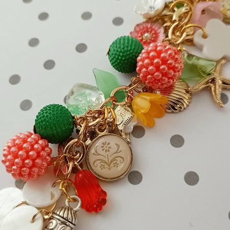 Beaded Charm Keyring