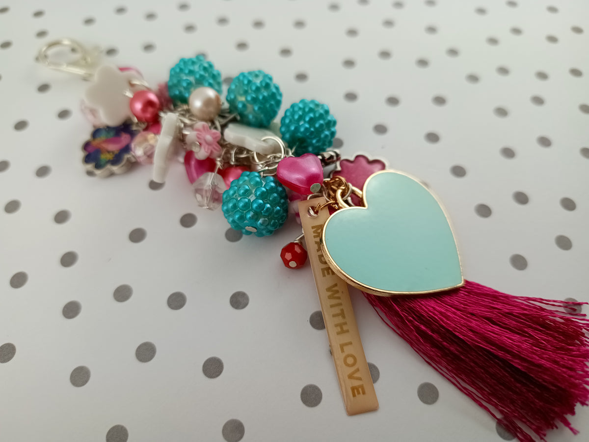 Tassel and Enamel Charm Dangle