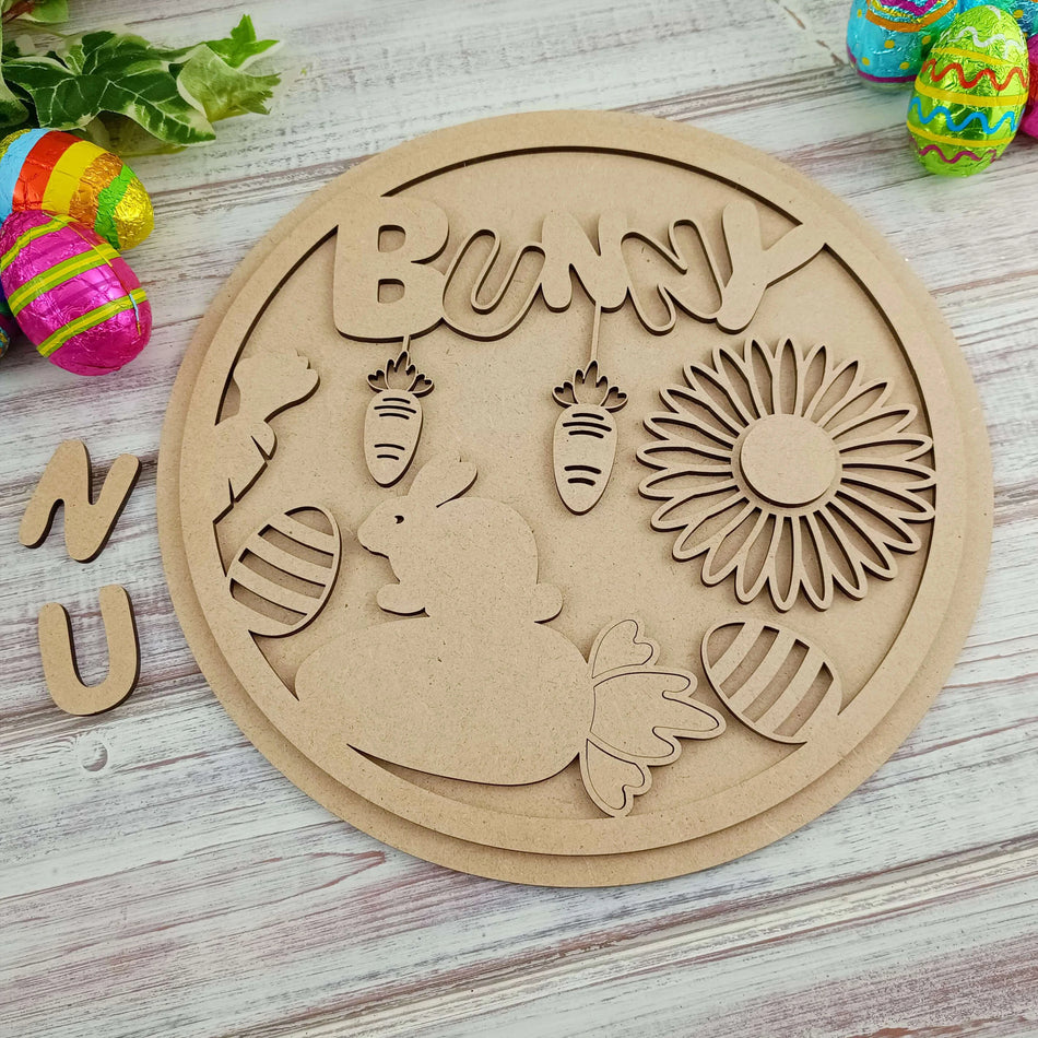 Happy Easter Layered Plaque