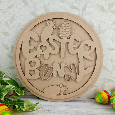 Happy Easter Layered Plaque