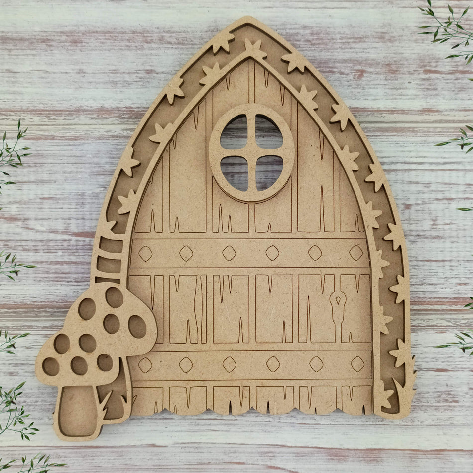 Toadstool Pointed Layered Fairy Door Craft Kit