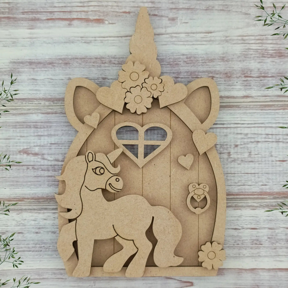 Unicorn Layered Fairy Door Craft Kit