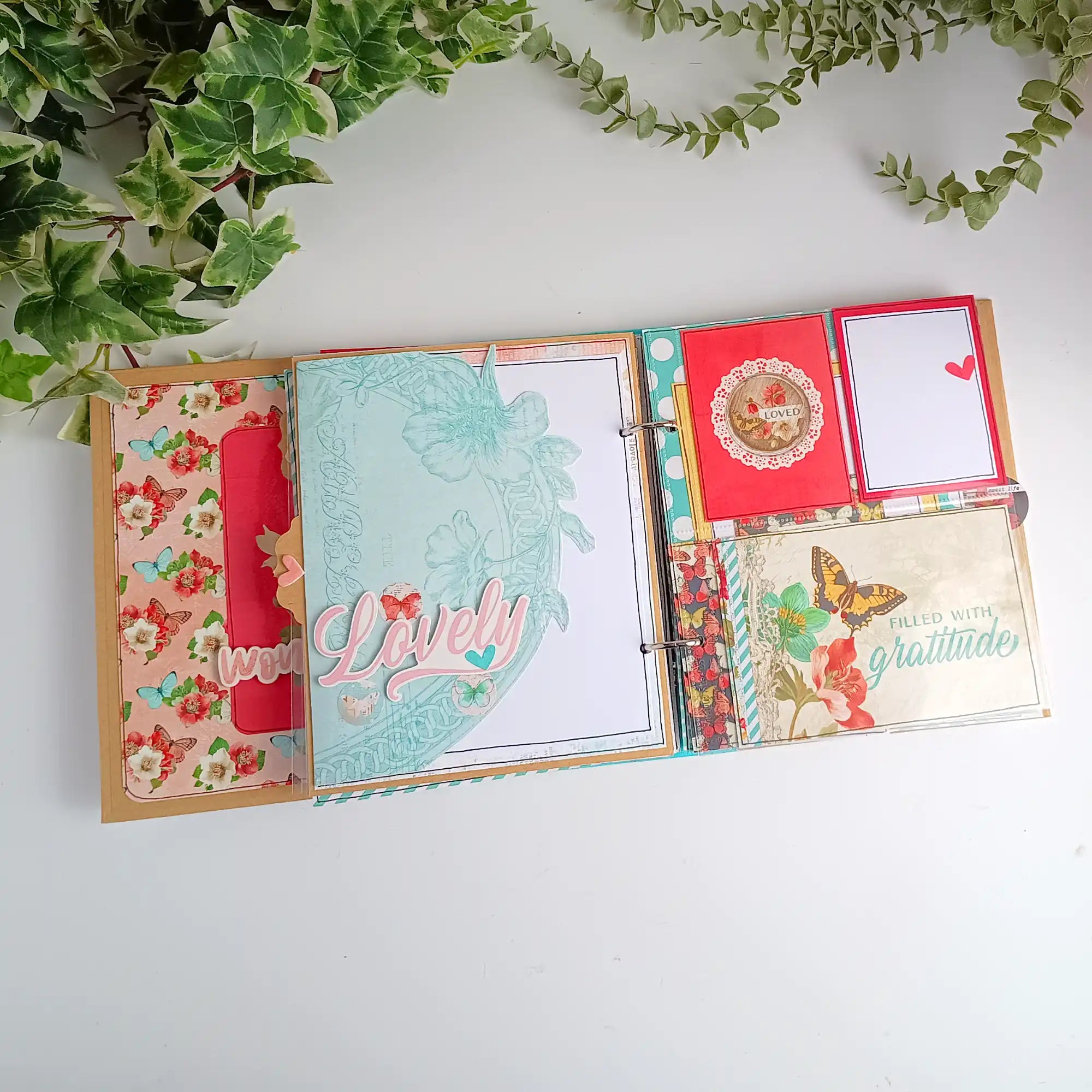 Hello Grateful Heart Scrapbook Mini Book Album