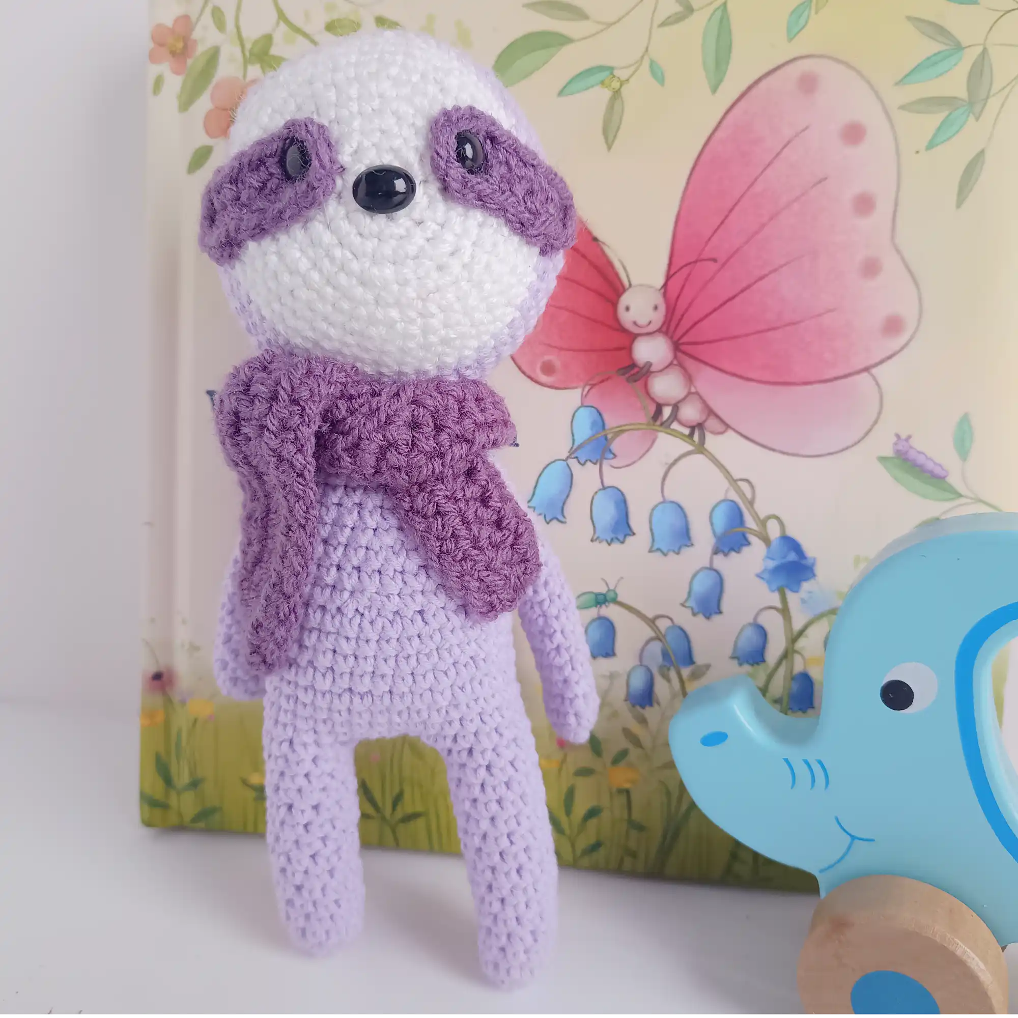 Crocheted Sloth Teddy Bear