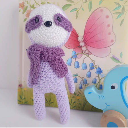 Crocheted Sloth Teddy Bear