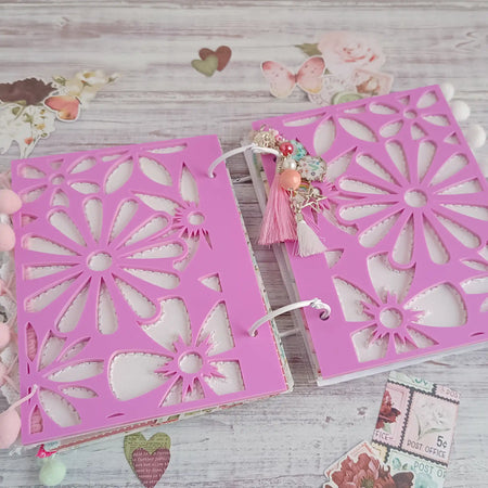 Acrylic Flowers Mini Album Covers