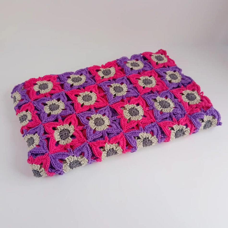 Handmade Tropical Crochet Throw