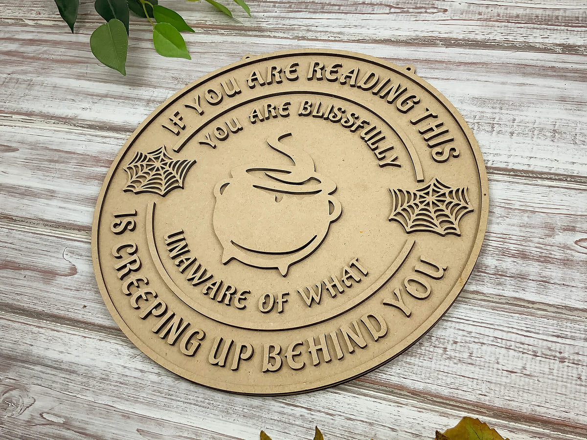 Cauldron Halloween Sign 