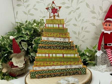 Freestanding Stacked Wooden Christmas Tree - Style B