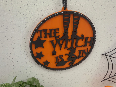 Witch Halloween Hand Painted Decoration