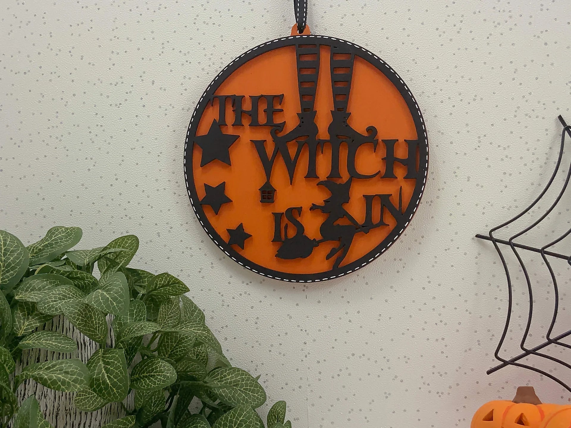 Halloween Spooky Hanging Plaque