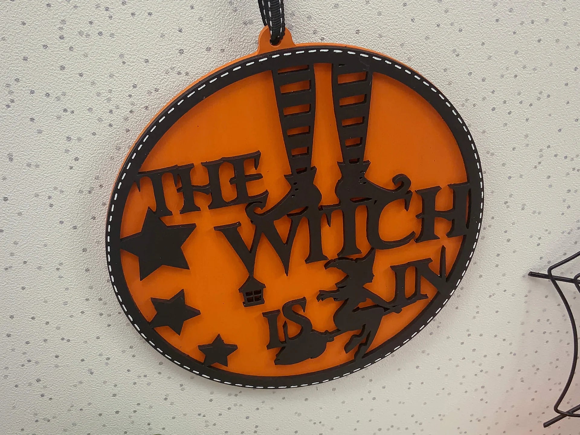 The Witch Halloween Hanging Sign