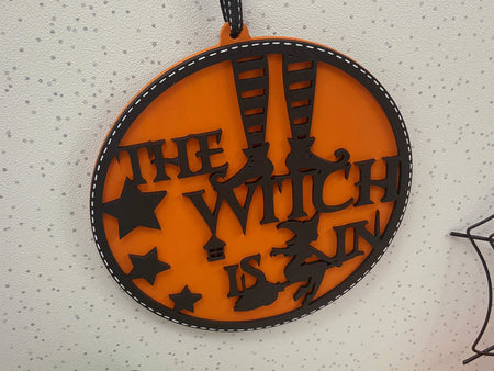 The Witch Halloween Hanging Sign