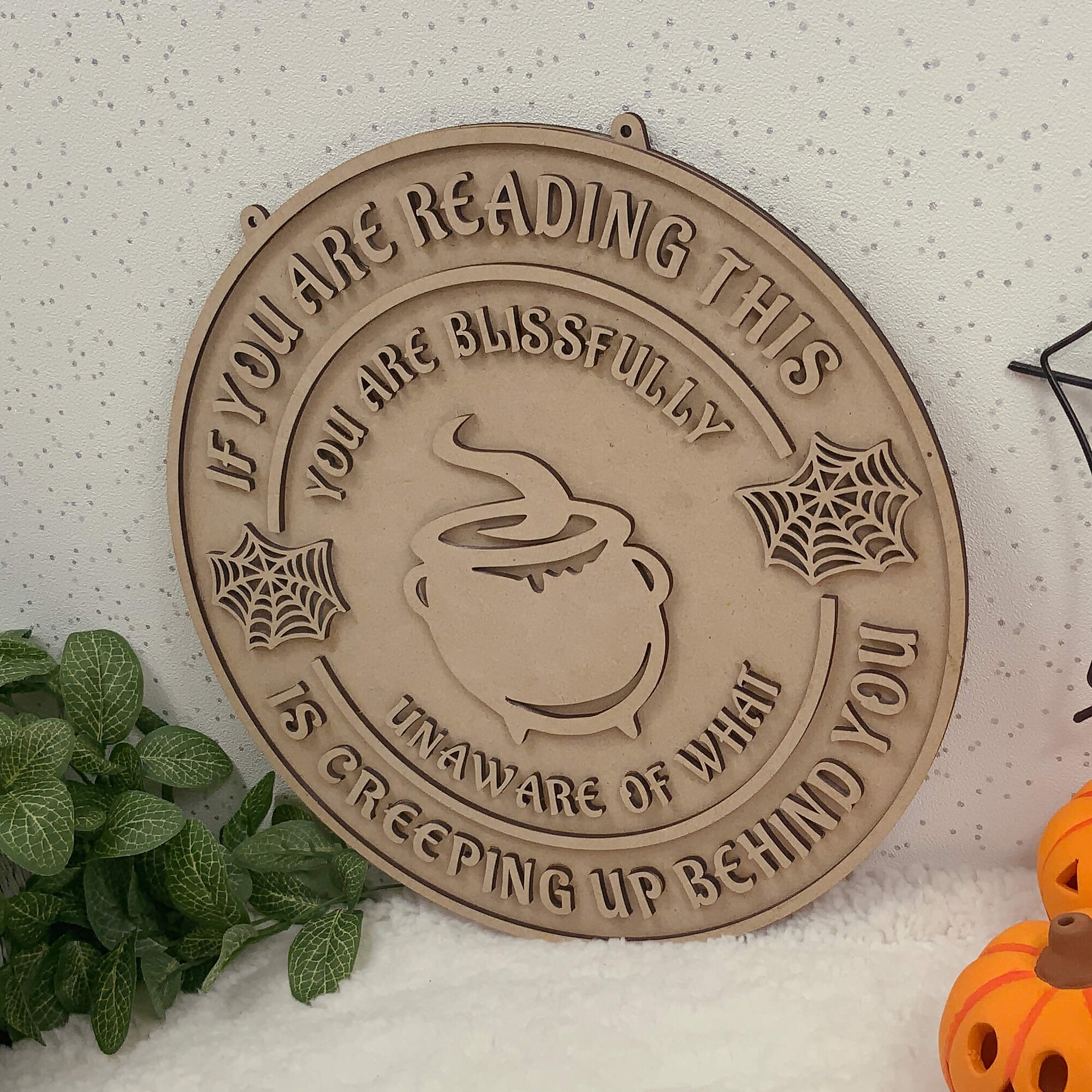 Witch Themed Wall Plaque
