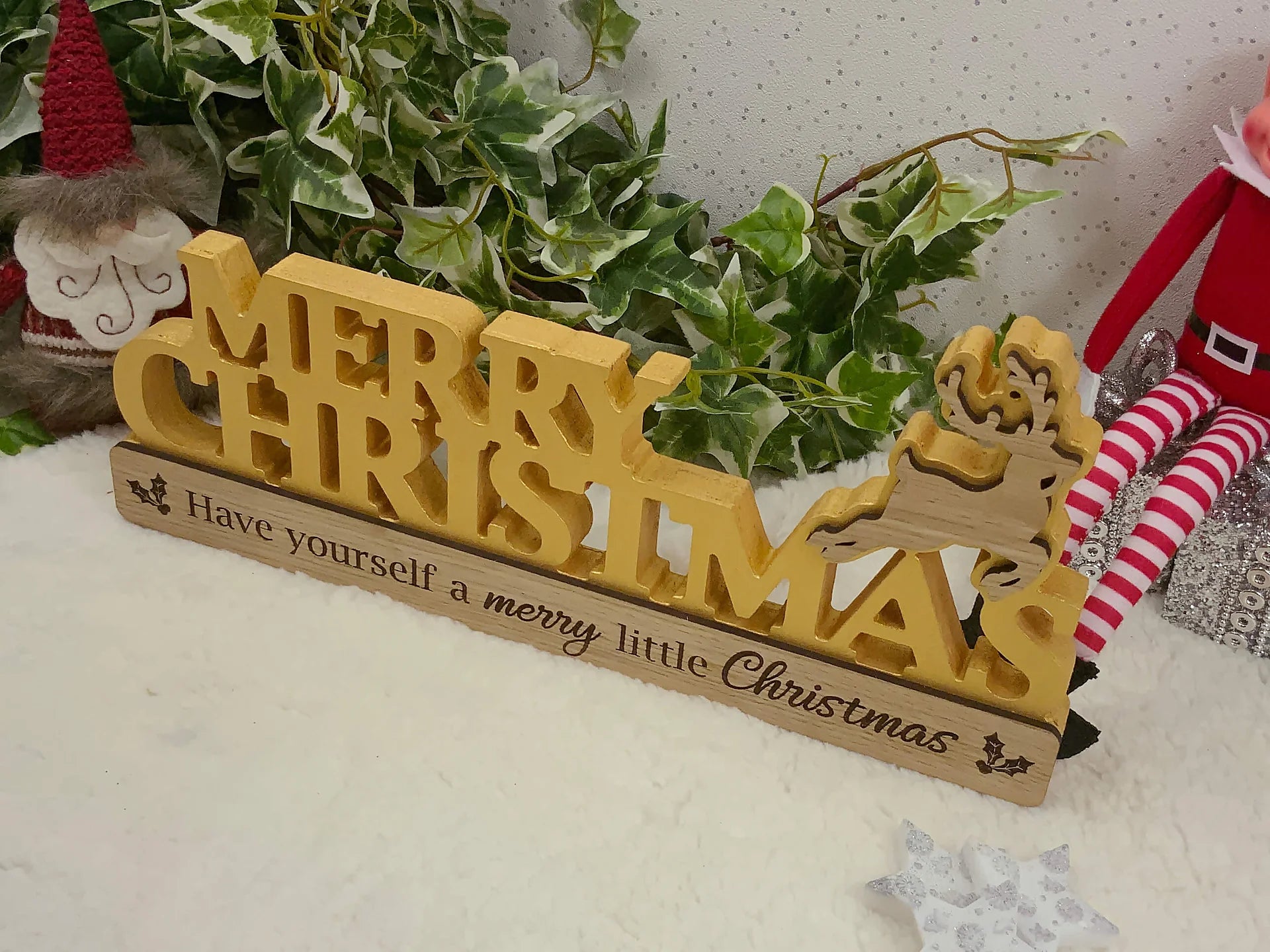 Merry Christmas Freestanding Home Decor