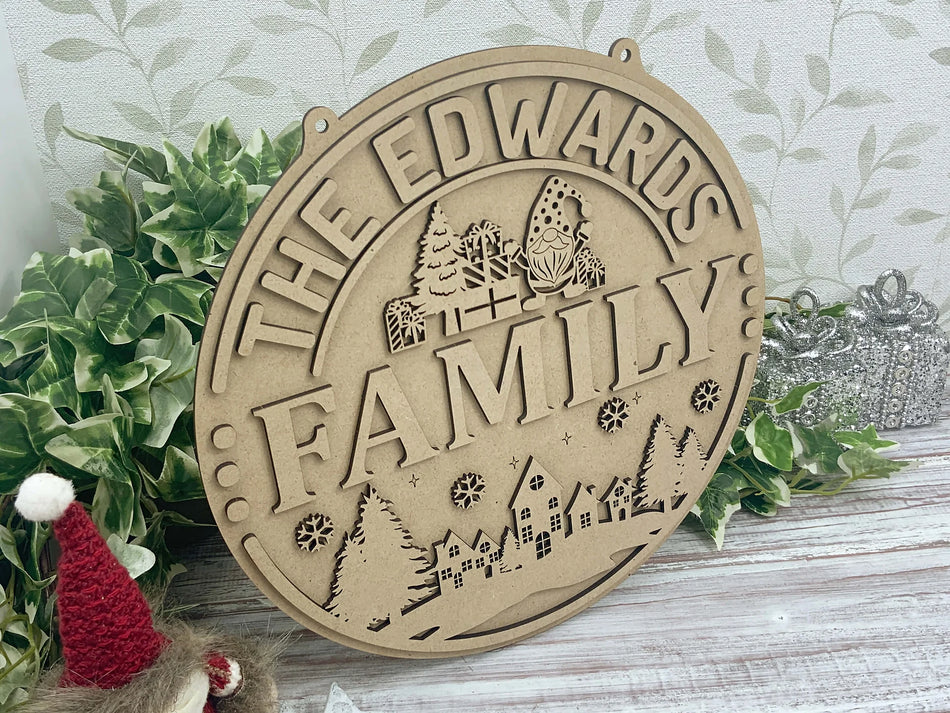 Personalised Family Name Sign