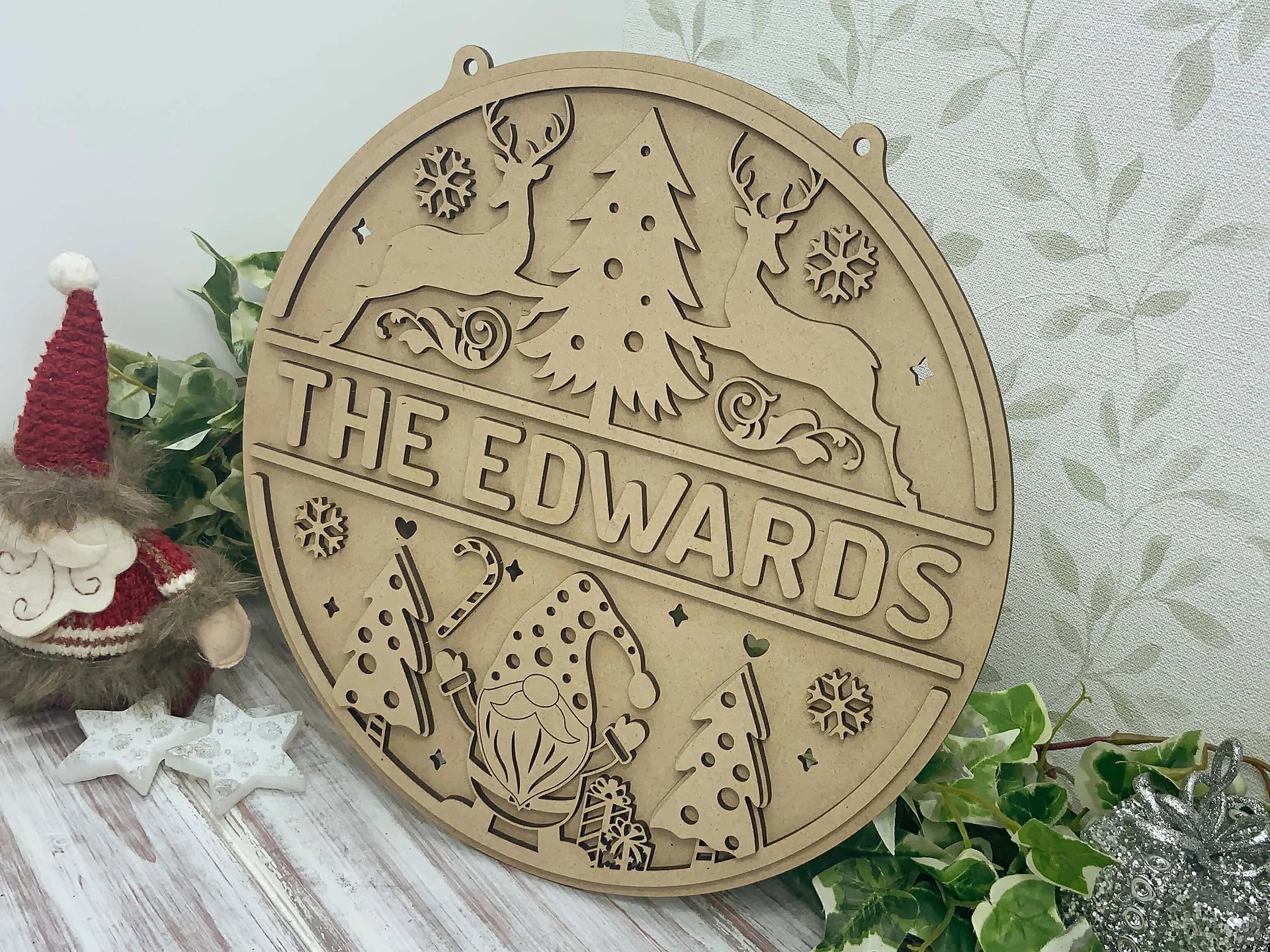 Festive Family Name Wall Art