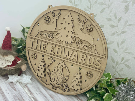 Festive Family Name Wall Art