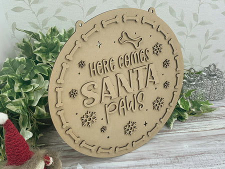 Santa Paws Wall Decoration