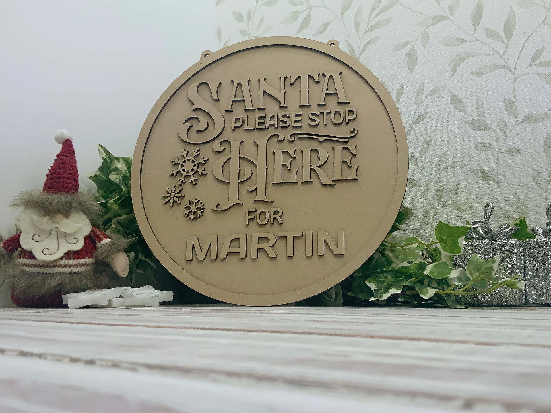 Personalised Santa Stop Here