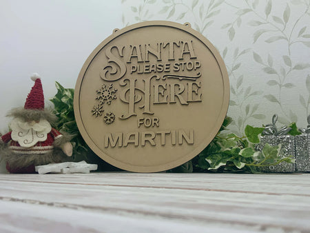 Personalised Santa Stop Here