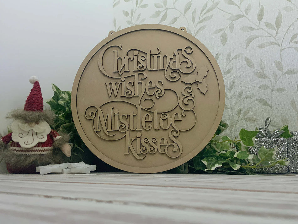 Christmas Wall Sign Hanging Decoration