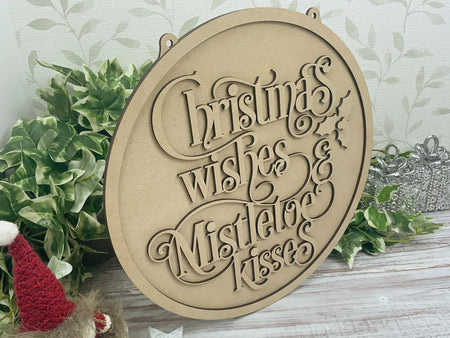 Mistletoe Kisses Christmas Wall Art