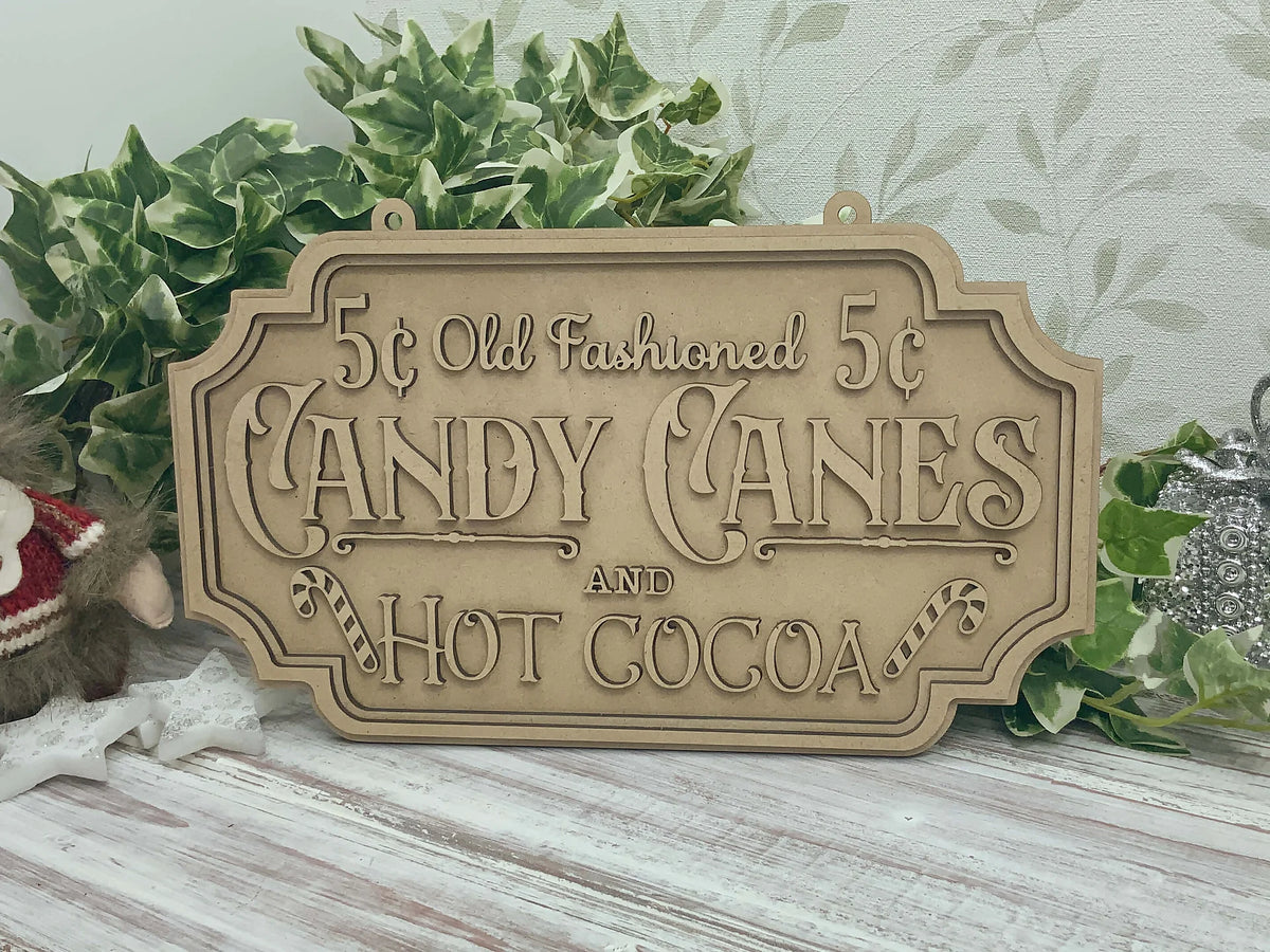 Candy Canes Christmas Plaque