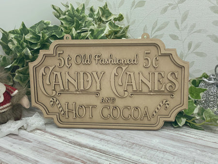 Candy Canes Christmas Plaque