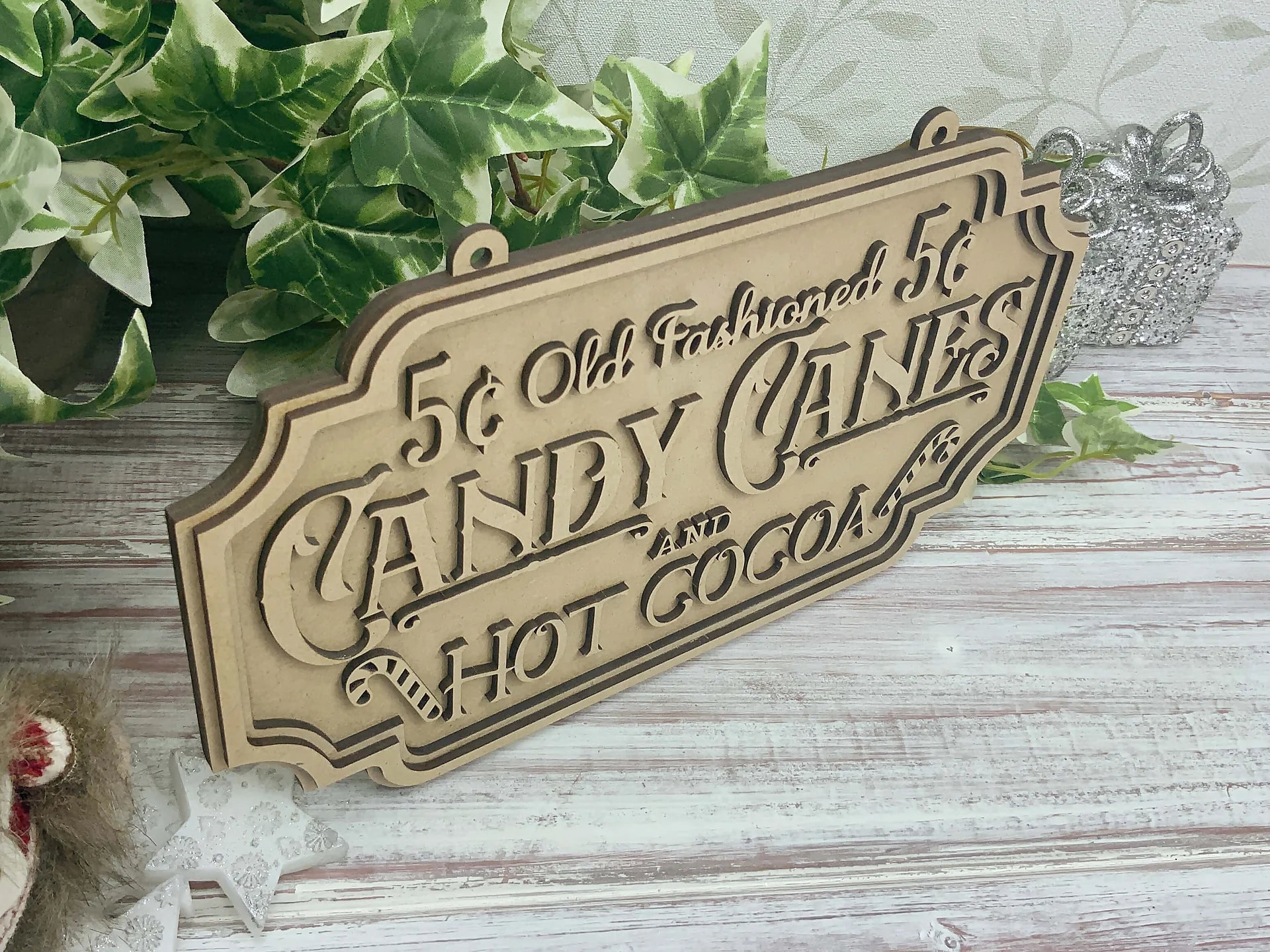 Candy Canes and Hot Cocoa Christmas Wall Art