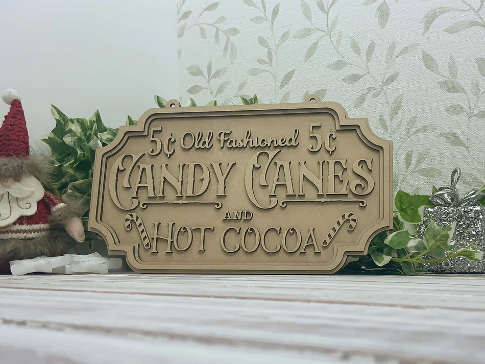 Candy Canes Christmas Sign
