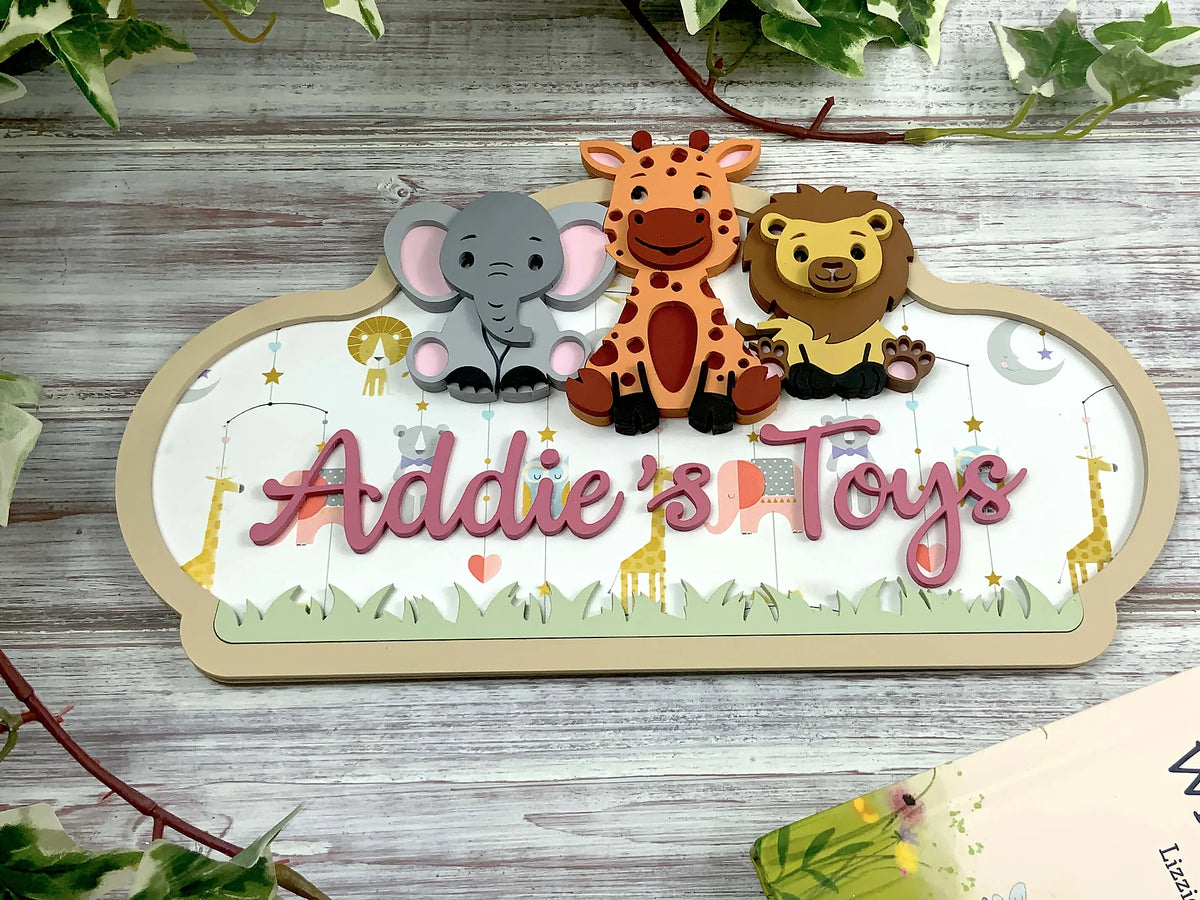 Jungle Themed Playroom Decor Sign