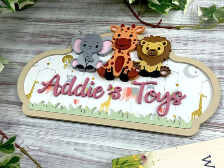 Jungle Animals Name Sign