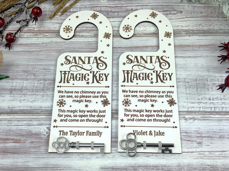Custom Magic Key Door Hanger for Christmas