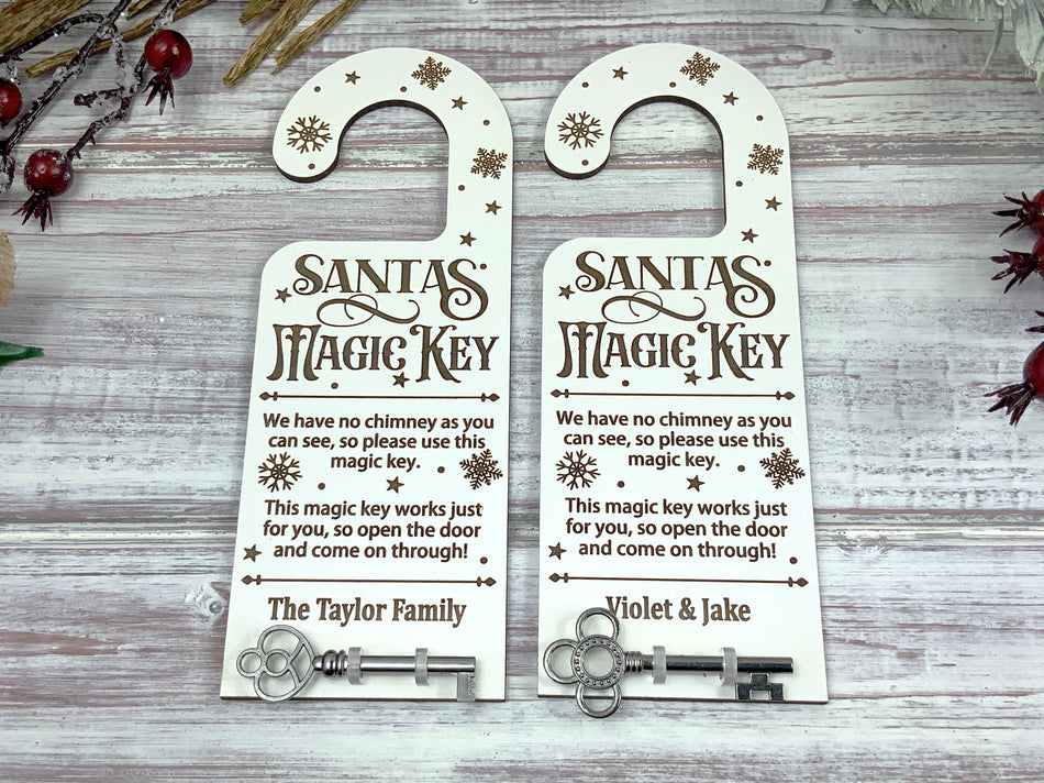 Custom Magic Key Door Hanger for Christmas